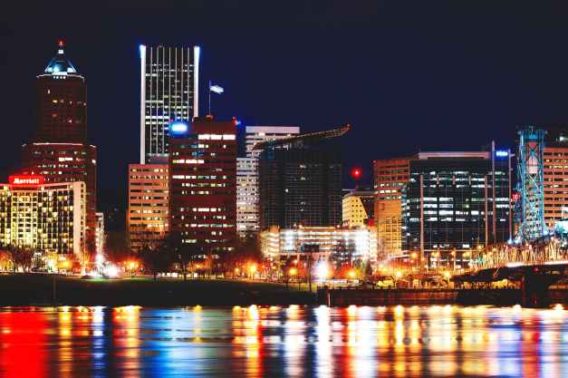 architecture buildings city city lights